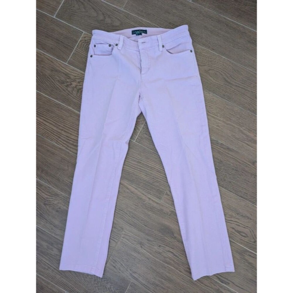 Ralph Lauren lilac modern straight ankle jeans size 8